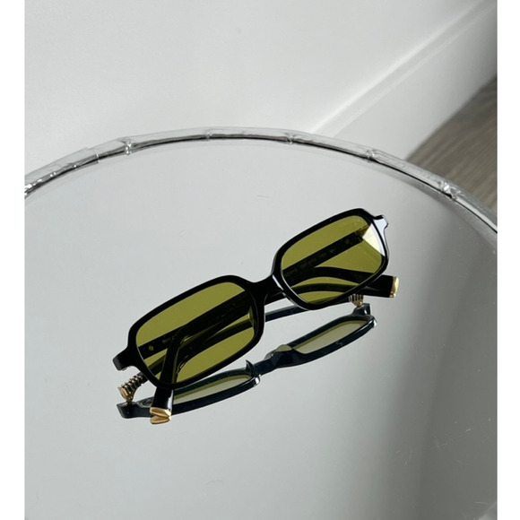 NEW Miu Miu MU11ZSF Regard Black Green Sunglasses $489 main image 5
